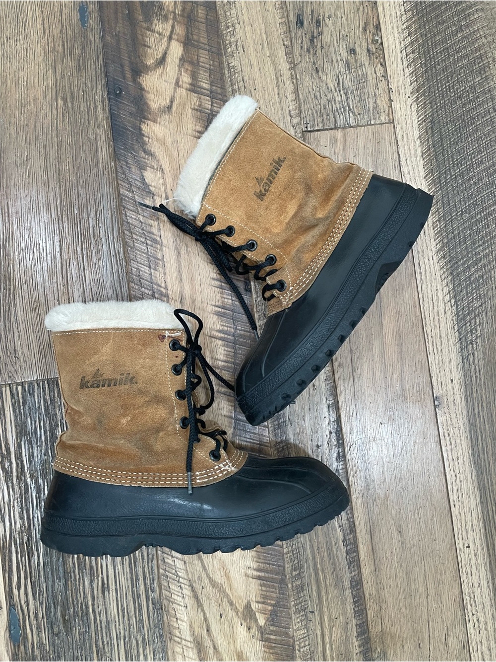 Kamik leather waterproof winter snow boots Wm 9